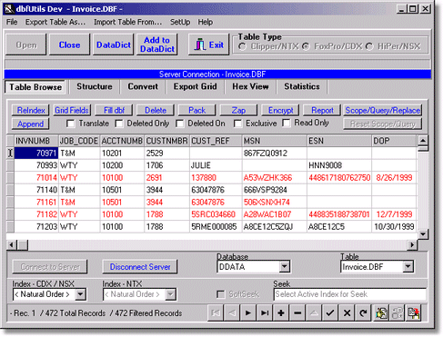 DbfUtils Screenshot